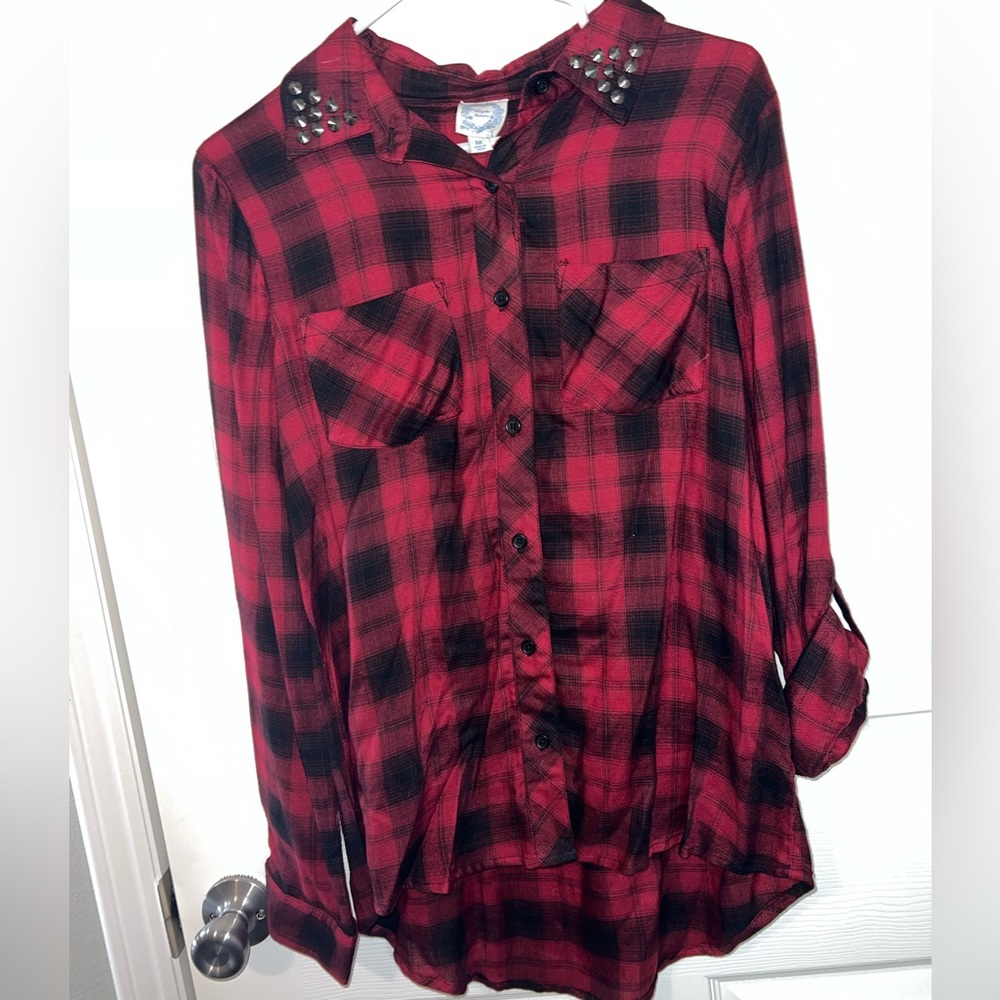 Buffalo plaid boutique top